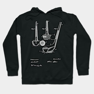 Golf Club Vintage Patent Hand Drawing Hoodie